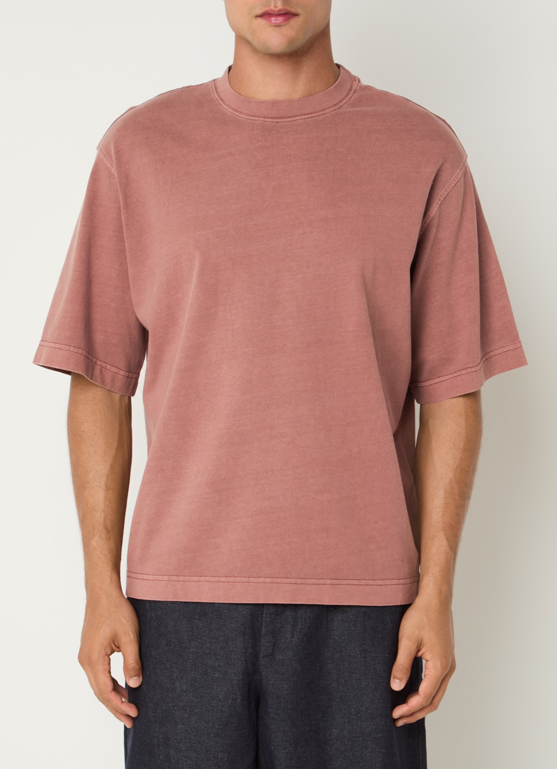 Selected Boxy Cory T-shirt met stretch - detail rood