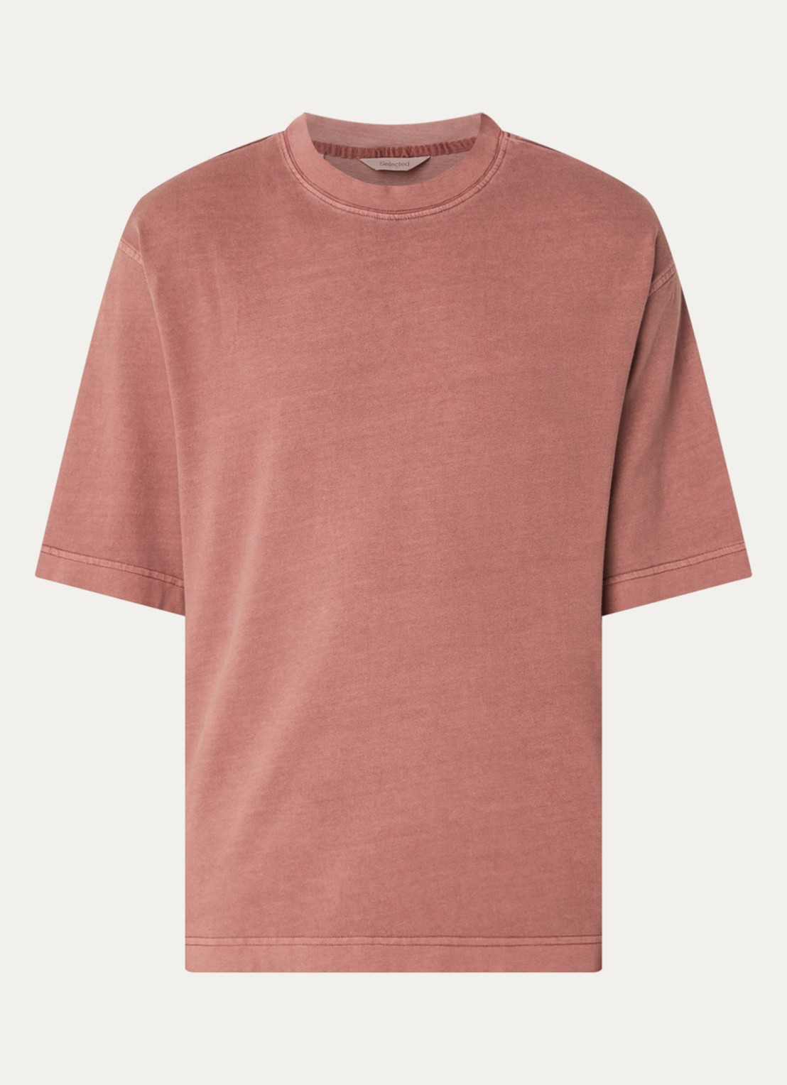 Selected Boxy Cory T-shirt met stretch - voorkant 3 rood