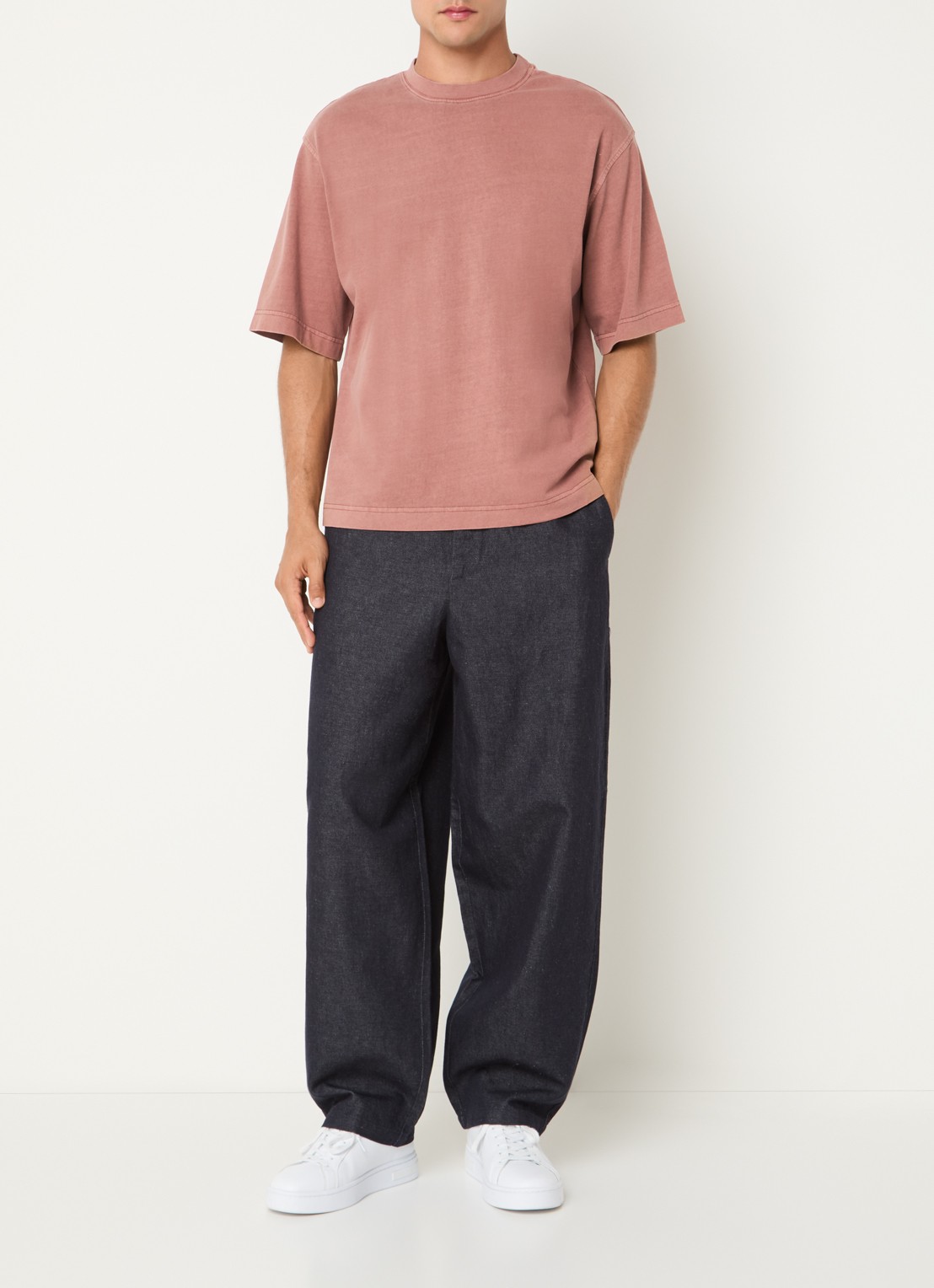 Selected Boxy Cory T-shirt met stretch - voorkant 4 rood