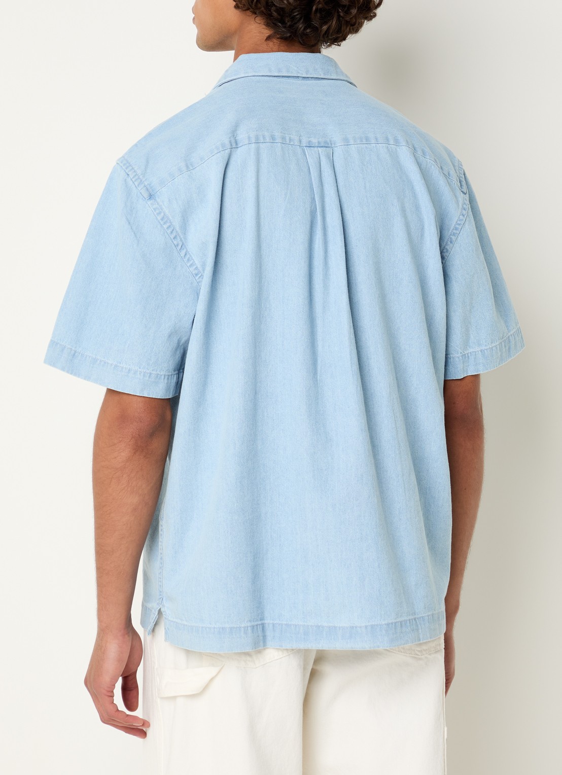 Selected Carlo regular fit overhemd van chambray - achterkant 2 indigo