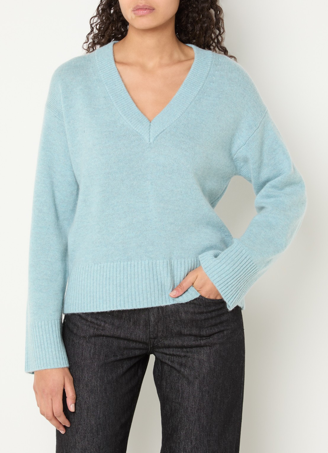 Selected Cille fijngebreide pullover van kasjmier - detail 3 mint
