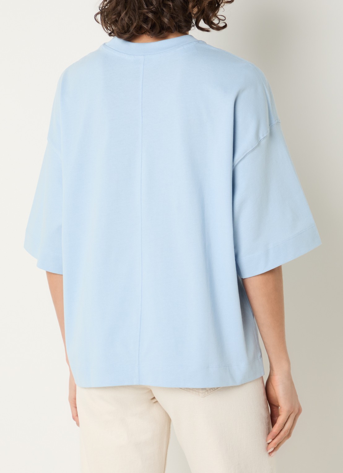Selected Colwoman oversized T-shirt  - achterkant 3 lichtblauw