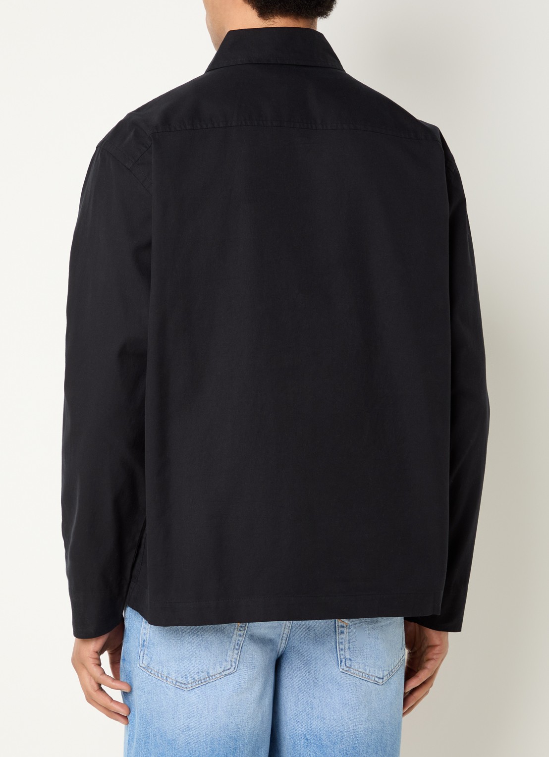 Selected David overshirt met borstzak - achterkant zwart
