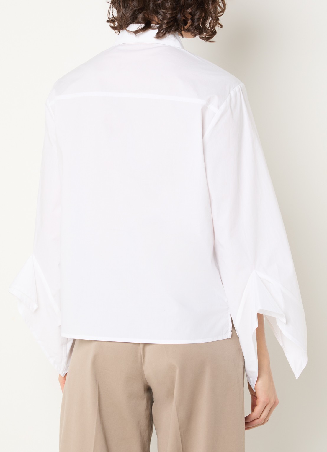 Selected Delia blouse met volant - achterkant wit