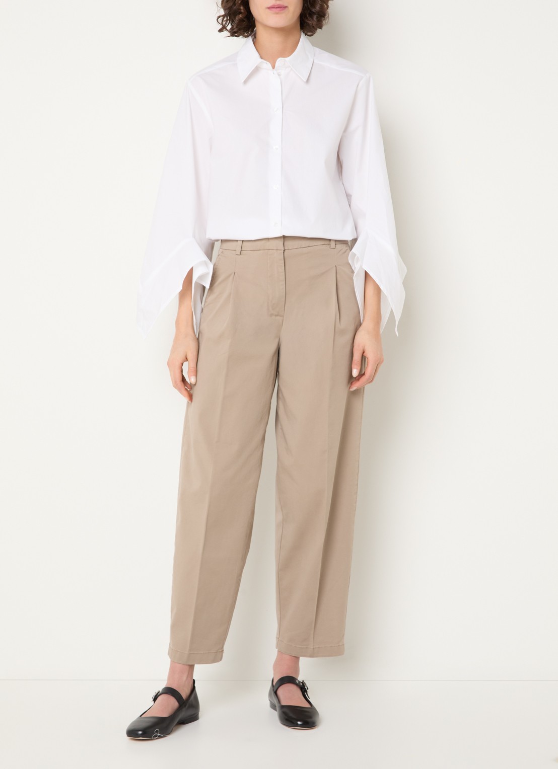 Selected Delia blouse met volant - voorkant 3 wit