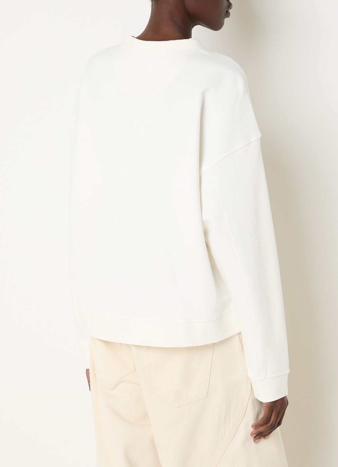 Selected Elisa sweater met borduring - achterkant 4 creme