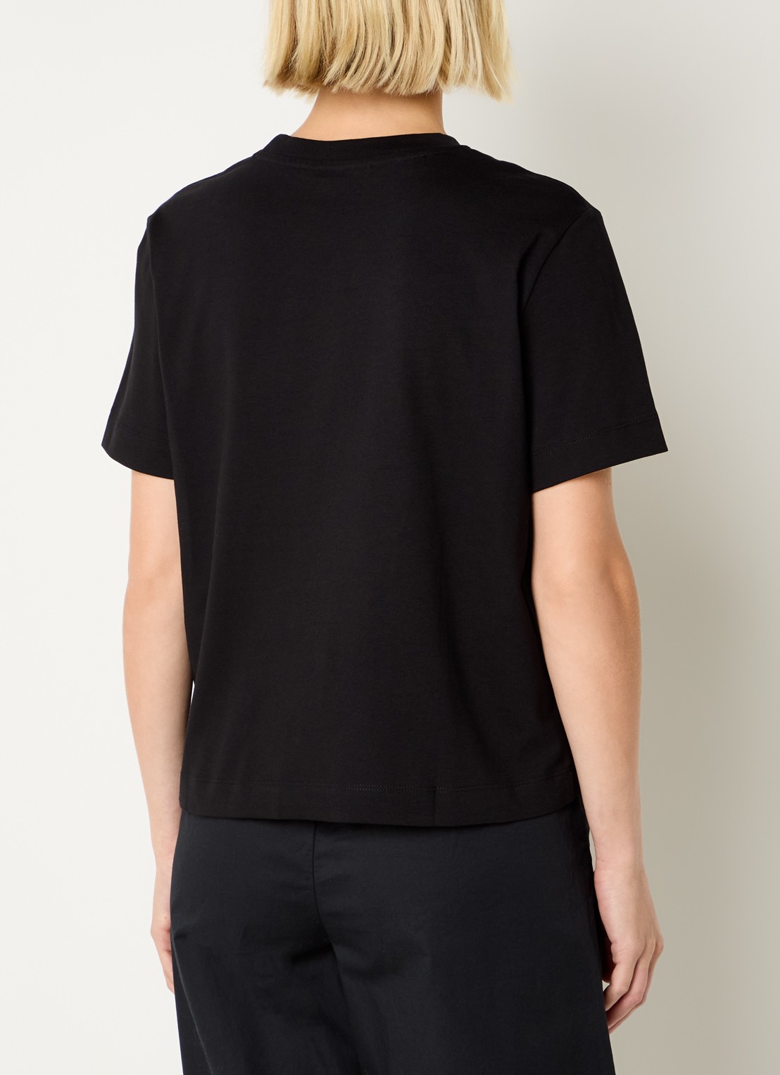 Selected Essential T-shirt met ronde hals - achterkant 3 zwart