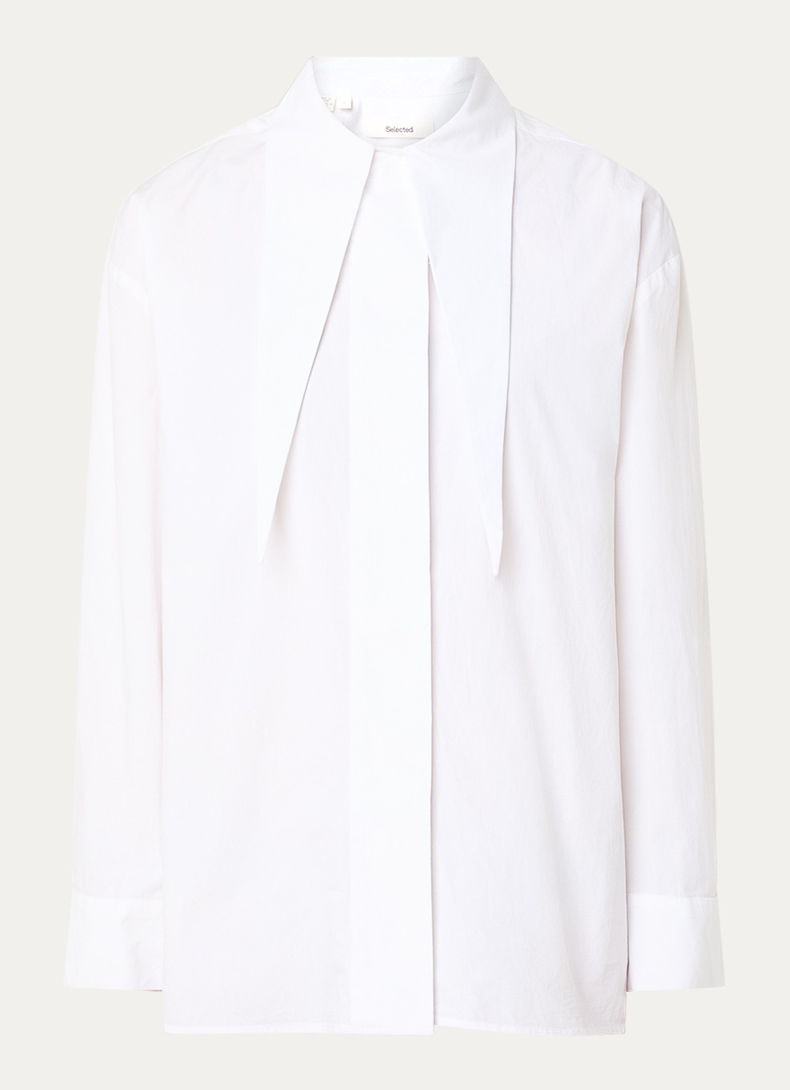 Selected Esther blouse met kraag - voorkant wit