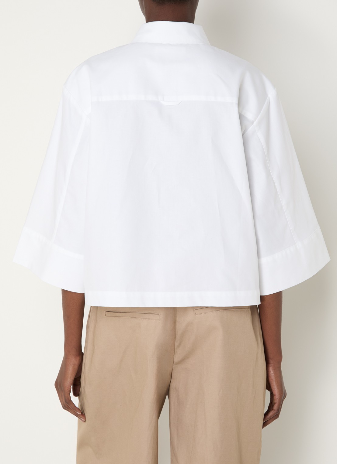 Selected Esther cropped blouse - achterkant wit