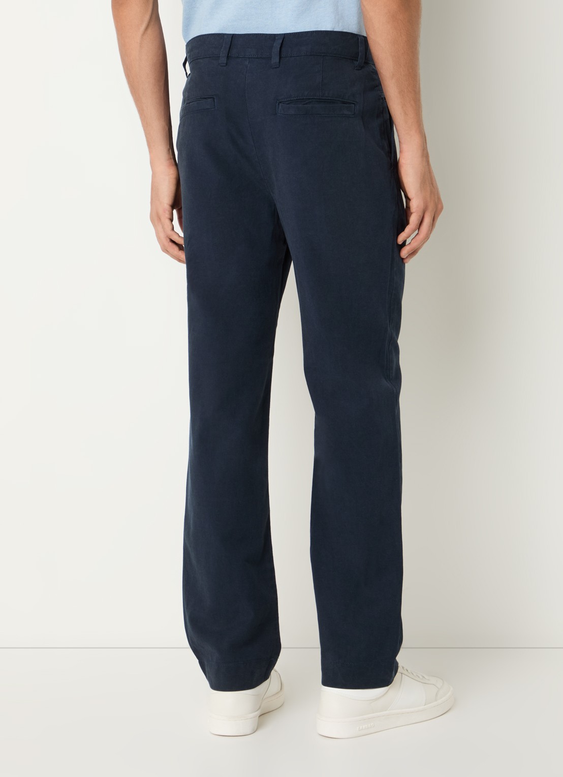 Selected Harry straight fit chino met steekzakken - achterkant donkerblauw