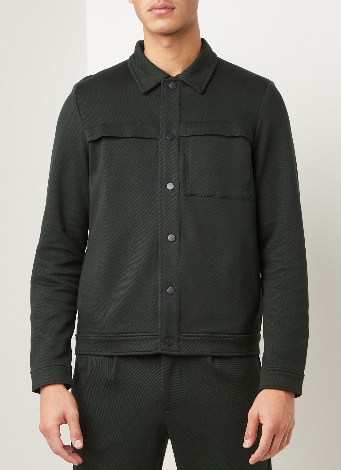Selected Homme Fred regular fit overshirt met steekzakken - detail 4 groen