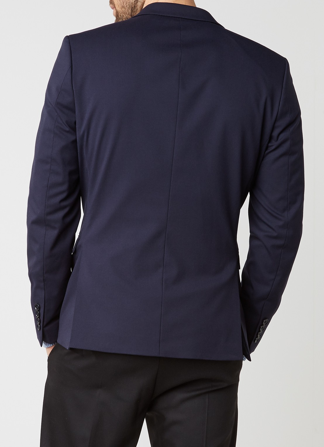 Selected Homme One Mylo slim fit colbert - achterkant donkerblauw