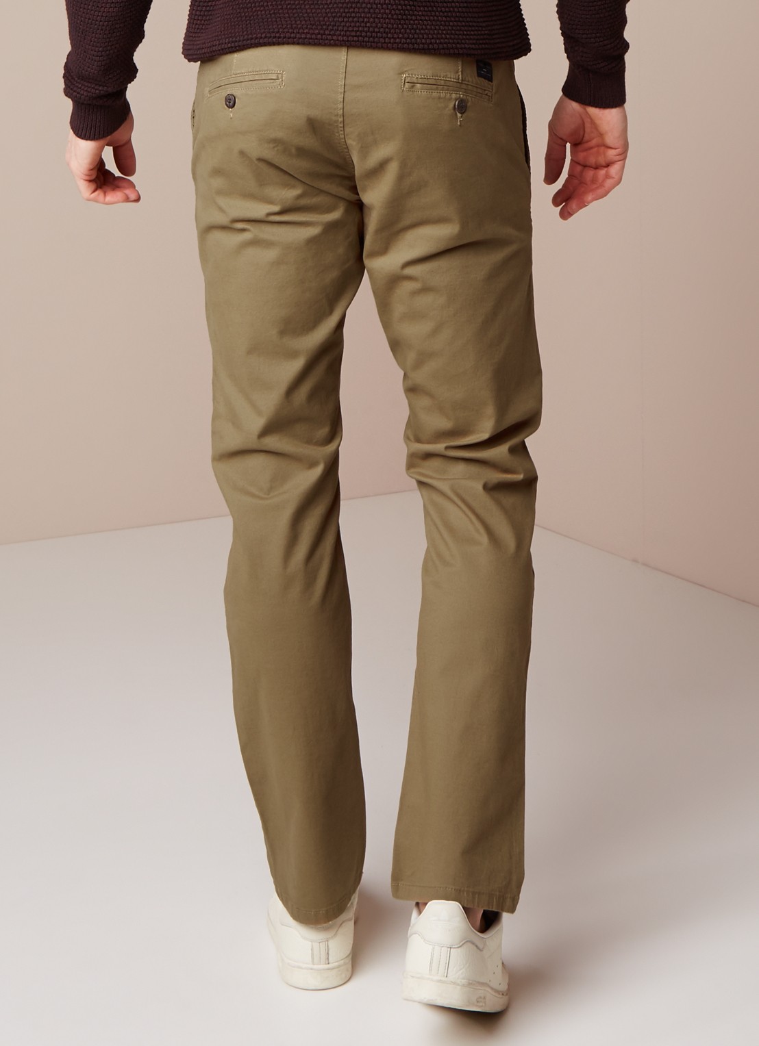 Selected Homme Selected Homme Three Paris regular fit chino met stretch - achterkant camel