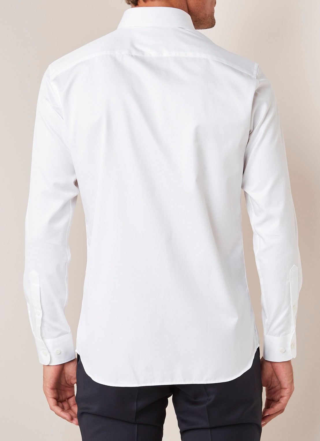 Selected Homme Slim fit strijkvrij overhemd met cut away kraag - achterkant 4 wit