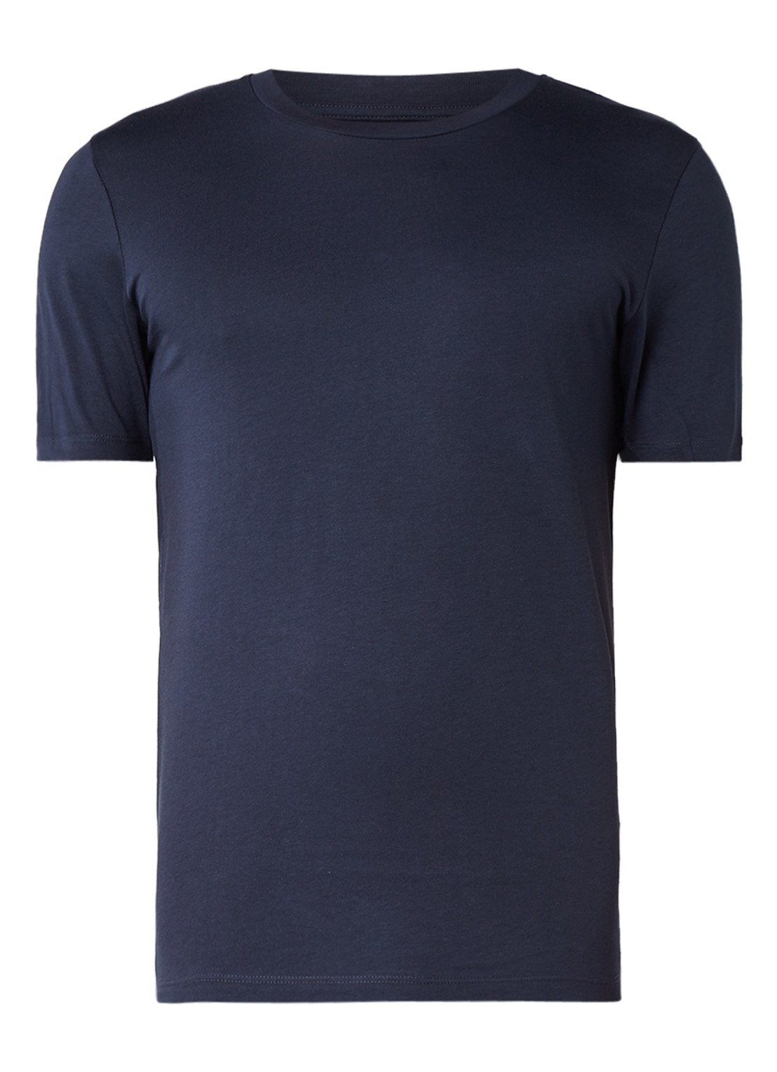Selected Homme The Perfect T-shirt van Pima katoen - voorkant 2 donkerblauw