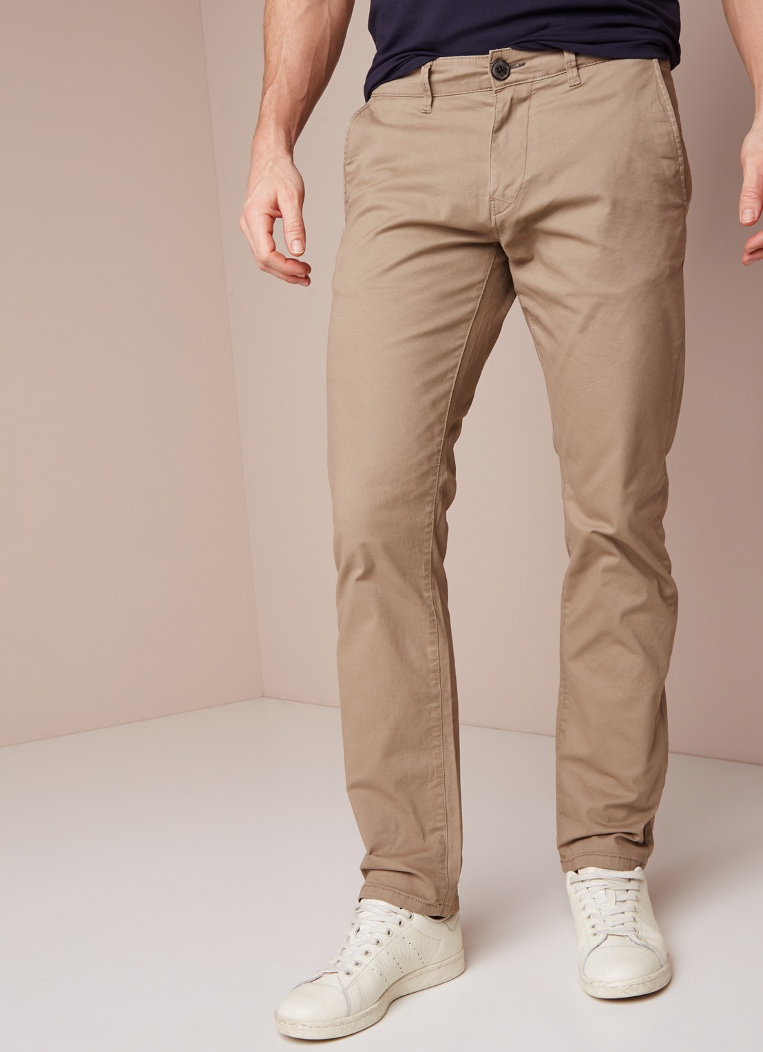 Selected Homme Three Paris chino in katoenblend - detail 2 beige