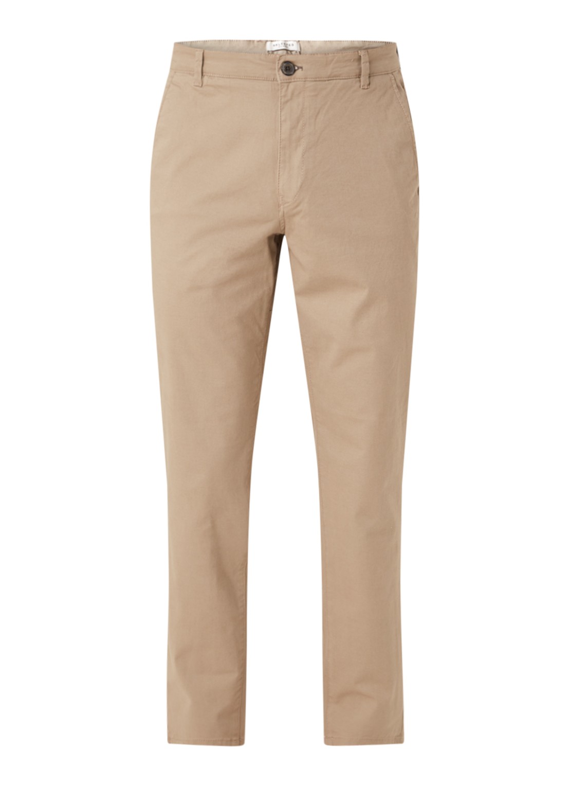 Selected Homme Three Paris chino in katoenblend - voorkant 3 beige
