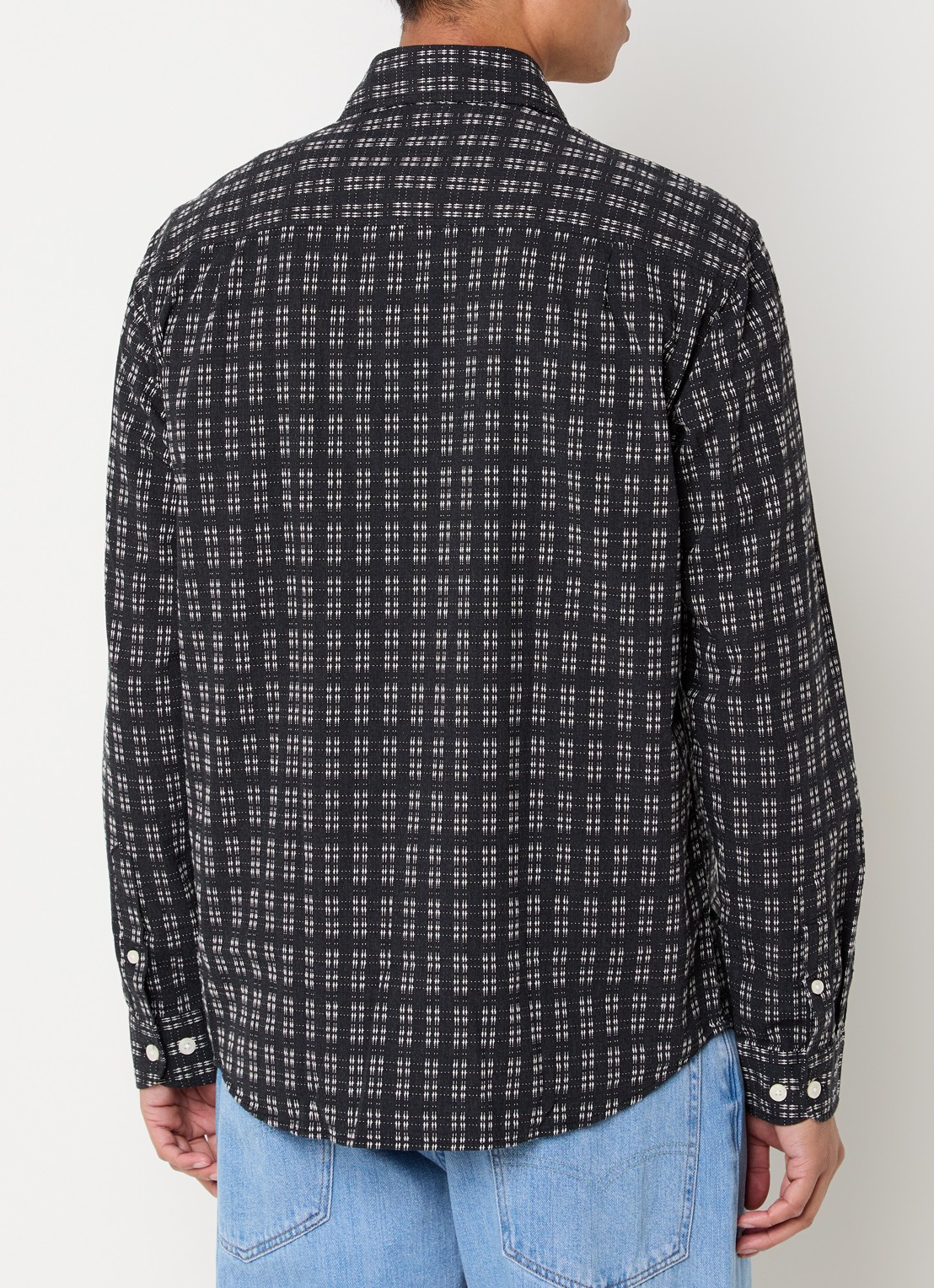 Selected Hunter regular fit overhemd met print - achterkant 4 zwart