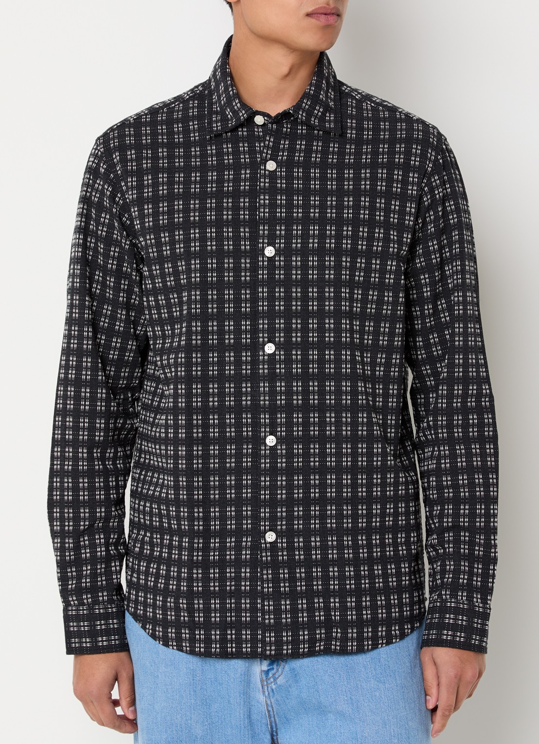 Selected Hunter regular fit overhemd met print - detail 3 zwart