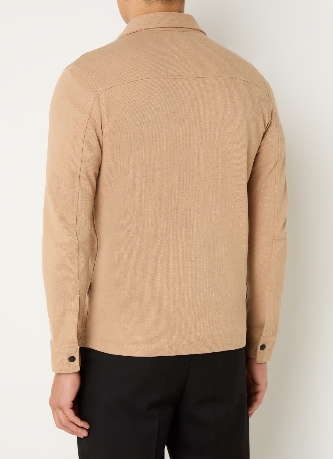 Selected Jackie overshirt in  katoenblend - achterkant camel