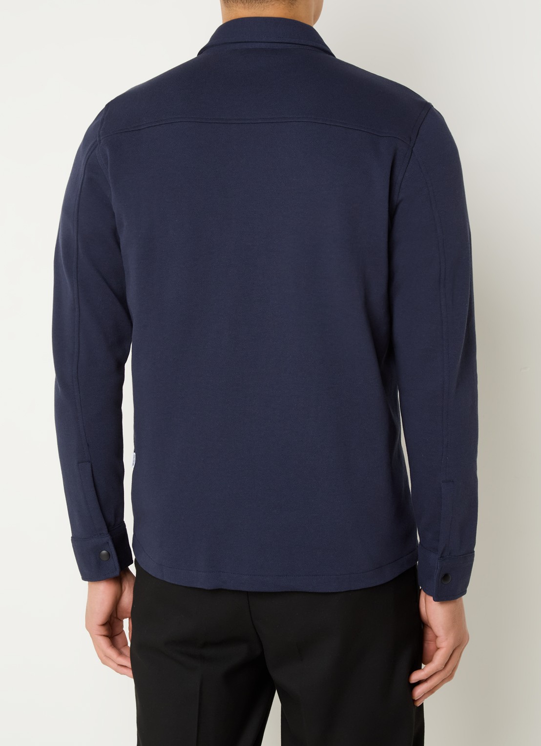Selected Jackie overshirt in  katoenblend - achterkant donkerblauw