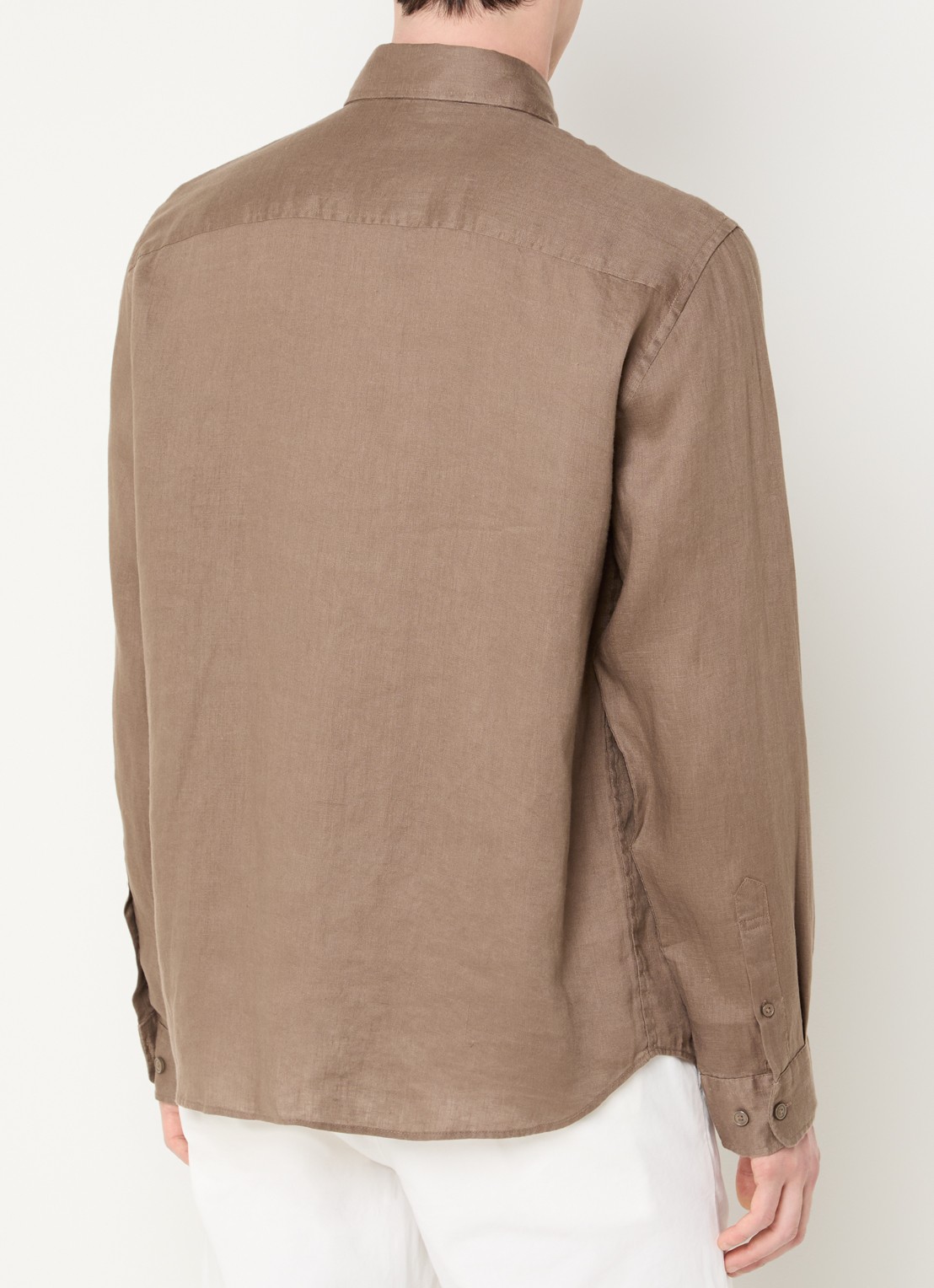 Selected Kylian regular fit overhemd - achterkant lichtbruin