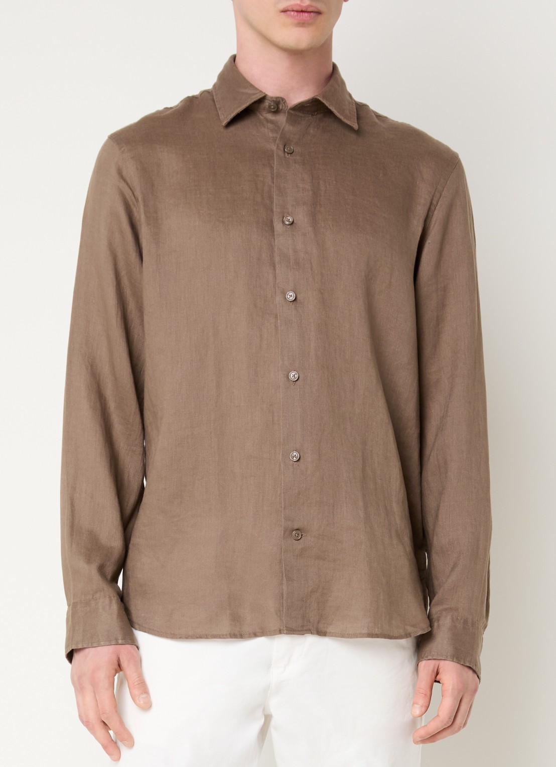 Selected Kylian regular fit overhemd - detail 4 lichtbruin
