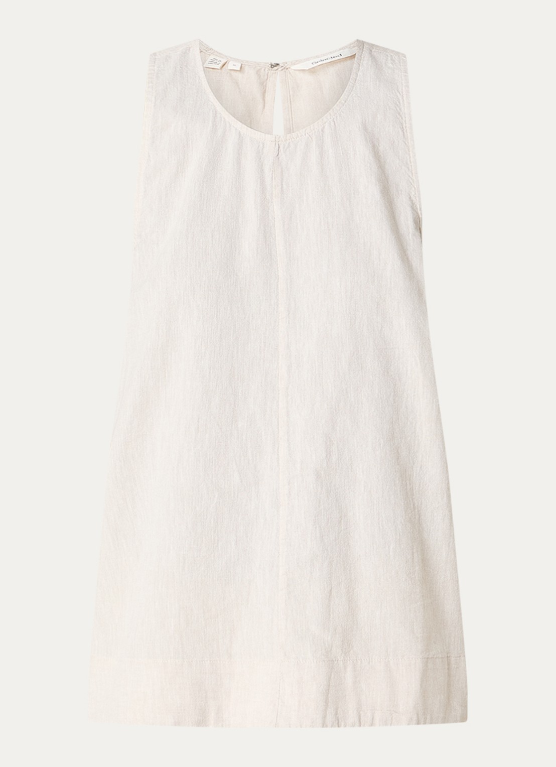 Selected Luisa top in linnenblend - voorkant zand