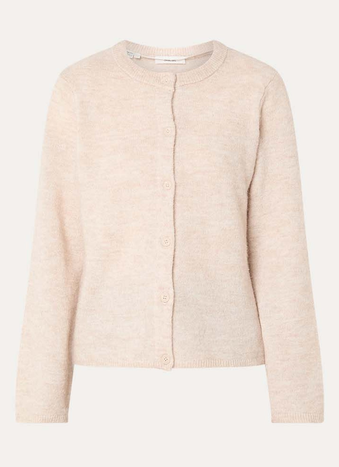 Selected Lulu fijngebreid vest in alpaca wolblend  - voorkant 2 beige