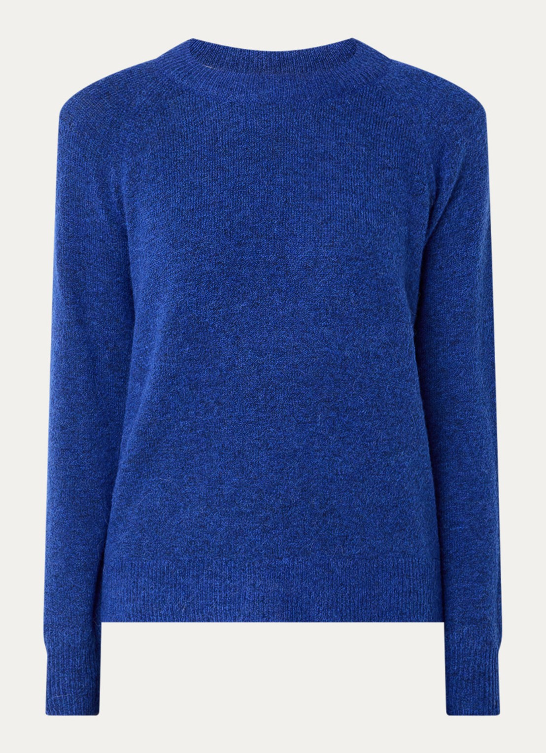 Selected Lulu fijngebreide pullover in wolblend - voorkant 2 kobaltblauw