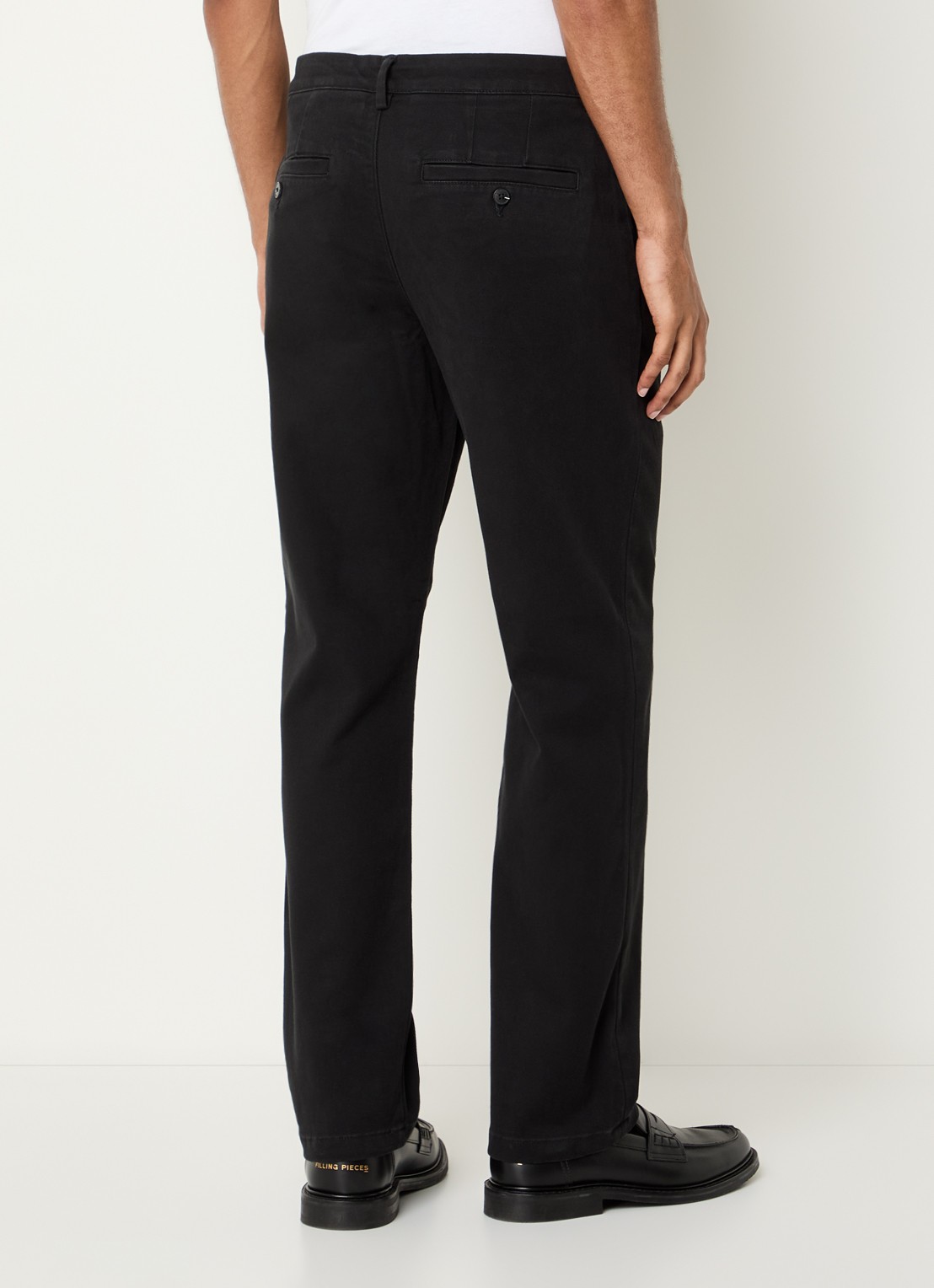 Selected Miles straight leg chino met steekzakken - achterkant 5 zwart