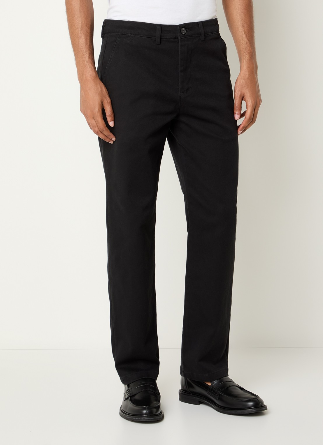 Selected Miles straight leg chino met steekzakken - detail 3 zwart