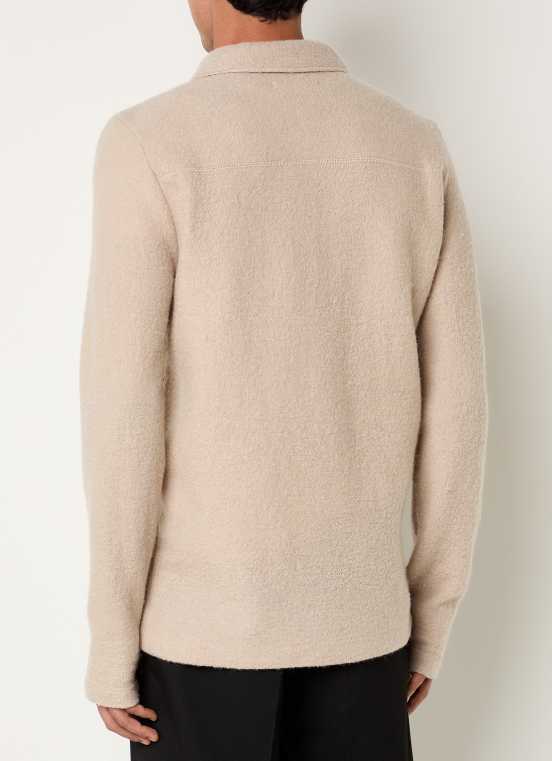 Selected Nealy overshirt van wol - achterkant beige