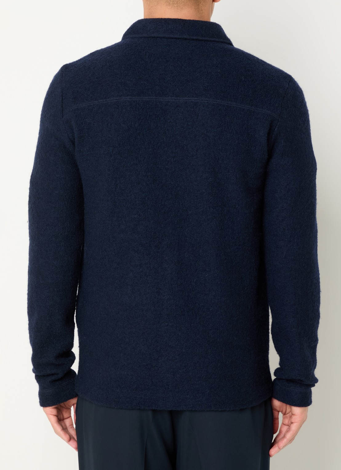 Selected Nealy overshirt van wol - achterkant 3 donkerblauw