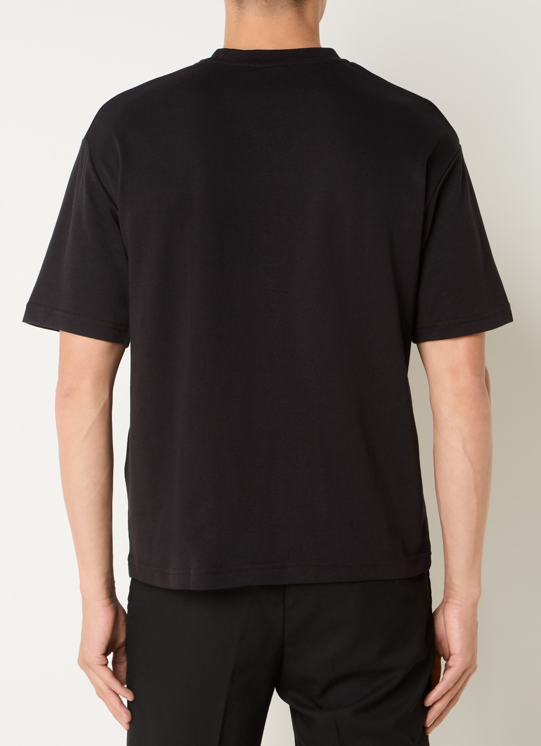 Selected Oscar T-shirt met stretch - achterkant 4 zwart