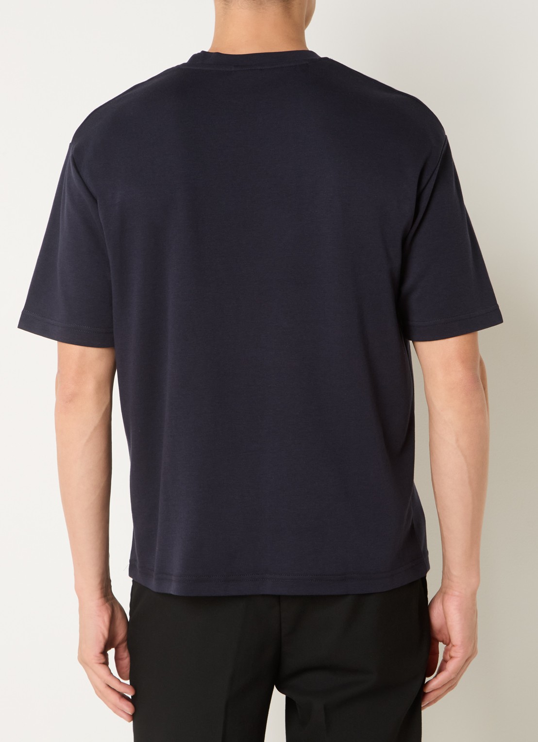 Selected Oscar T-shirt met stretch - achterkant 2 donkerblauw