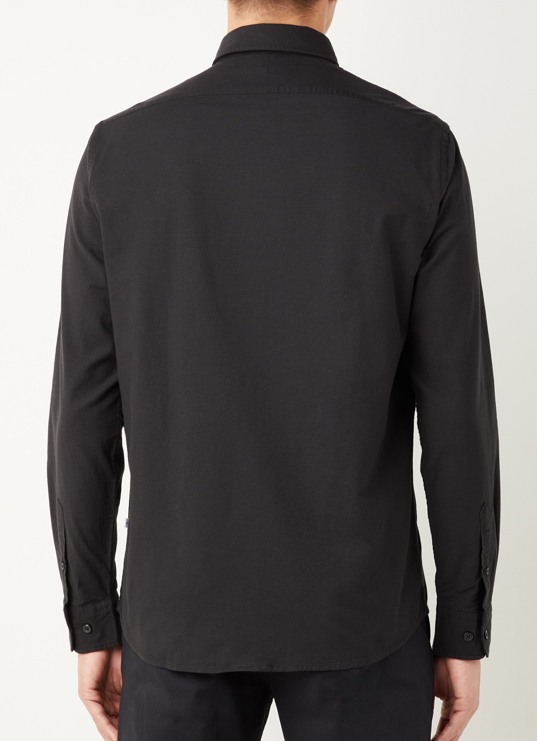 Selected Regrick regular fit overhemd in  katoenblend - achterkant 4 zwart