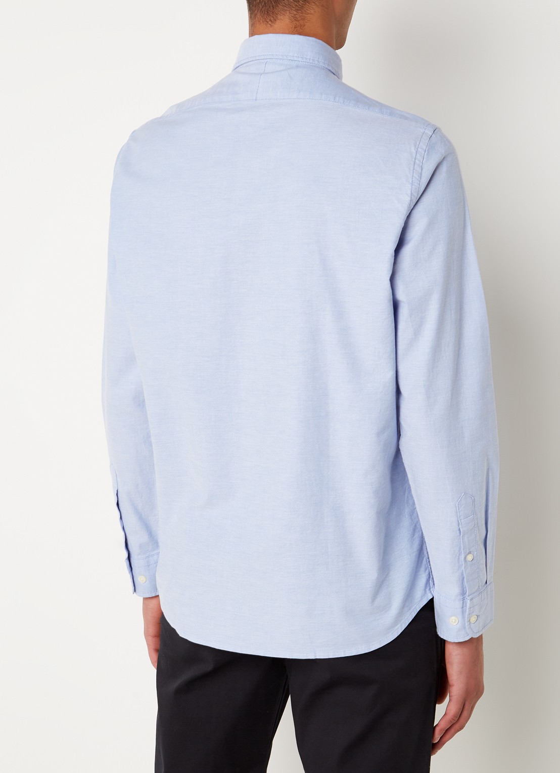Selected Regrick regular fit overhemd van  katoen met borstzak - achterkant lichtblauw