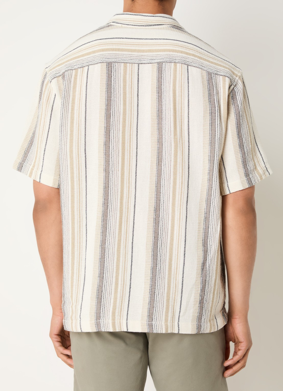 Selected Resort overhemd met streepprint - achterkant 2 gebroken wit