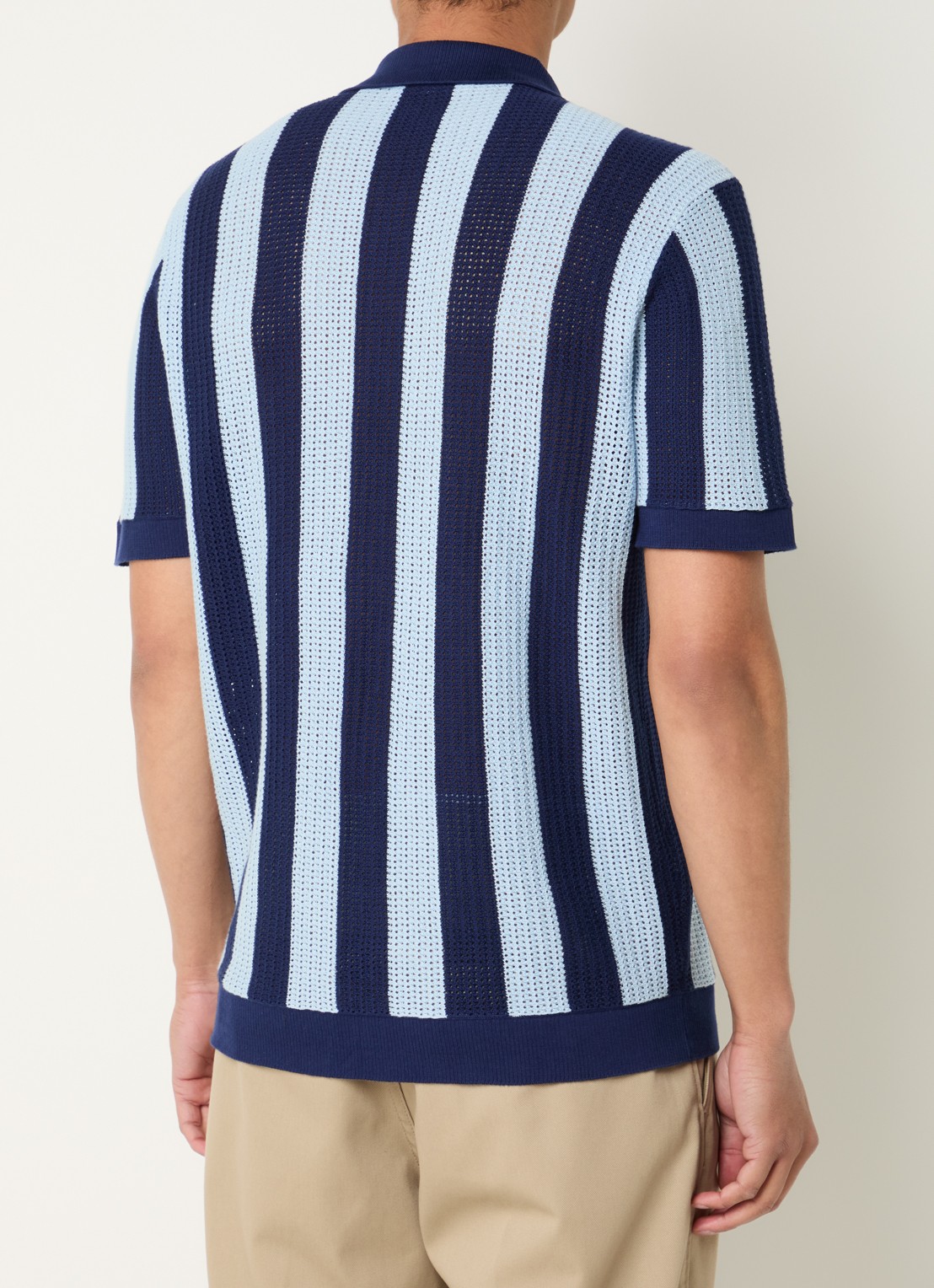 Selected Shane regular fit overhemd met streepprint - achterkant donkerblauw