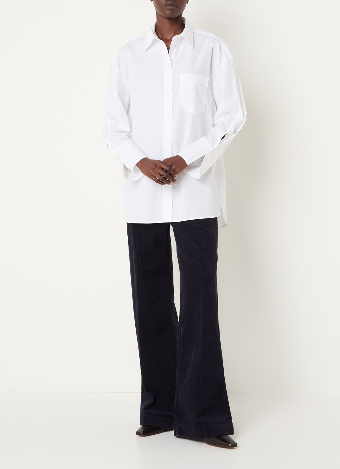 Selected Slwdannie blouse met borstzak - voorkant 4 wit