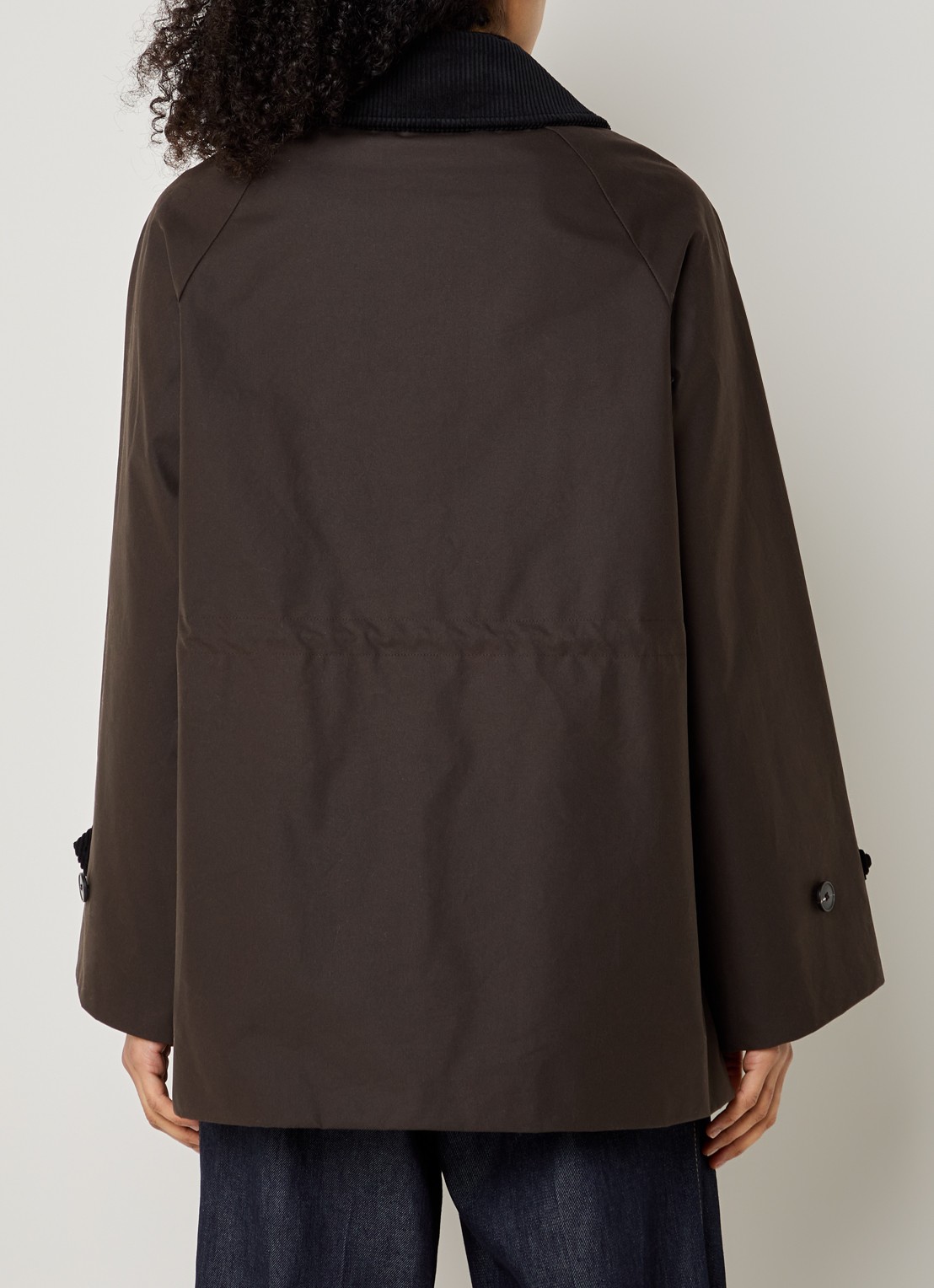 Selected Wilma jack met details van corduroy - achterkant 4 donkerbruin