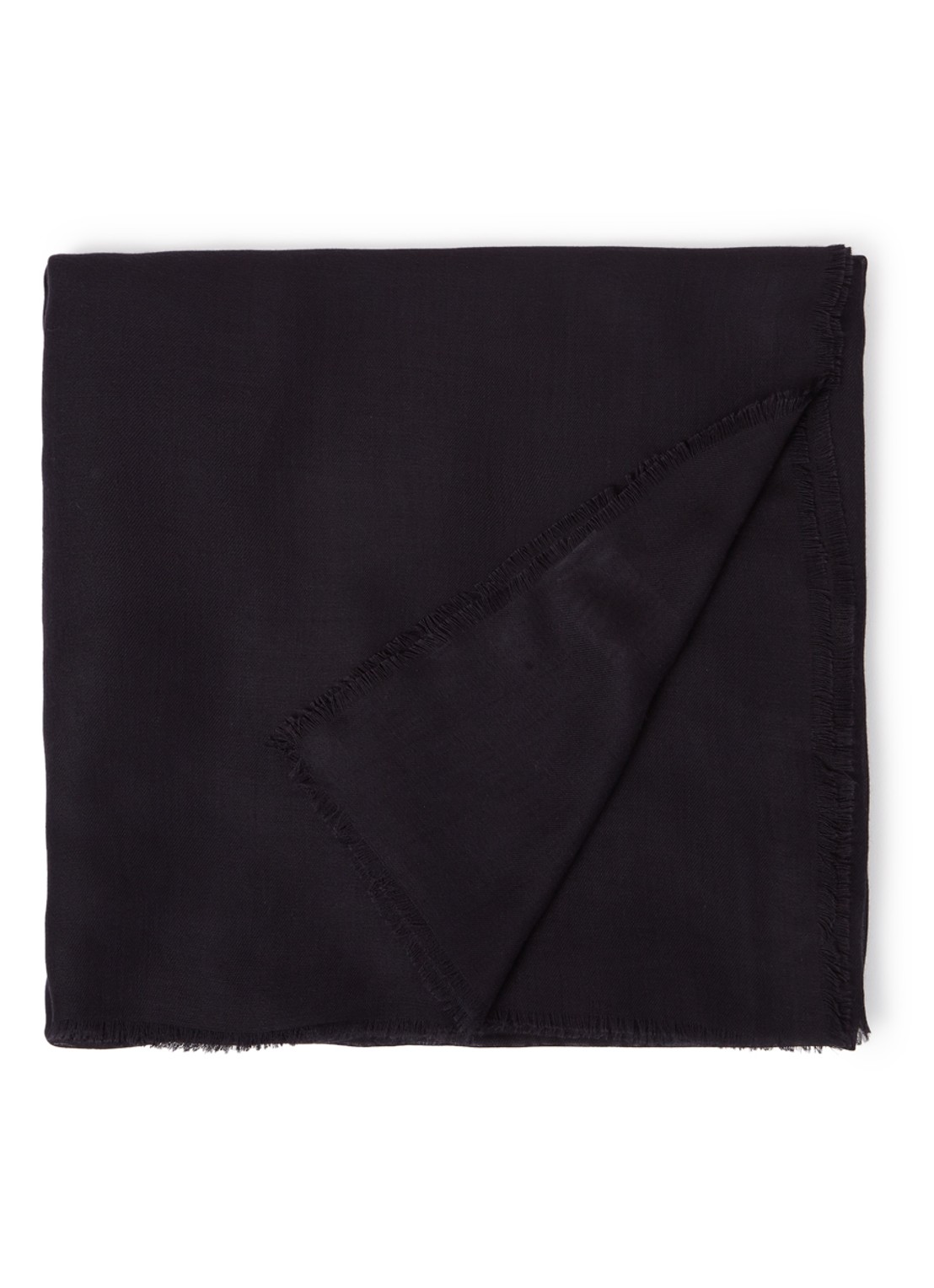 Semi-transparante sjaal 140 x 140 cm - voorkant donkerblauw