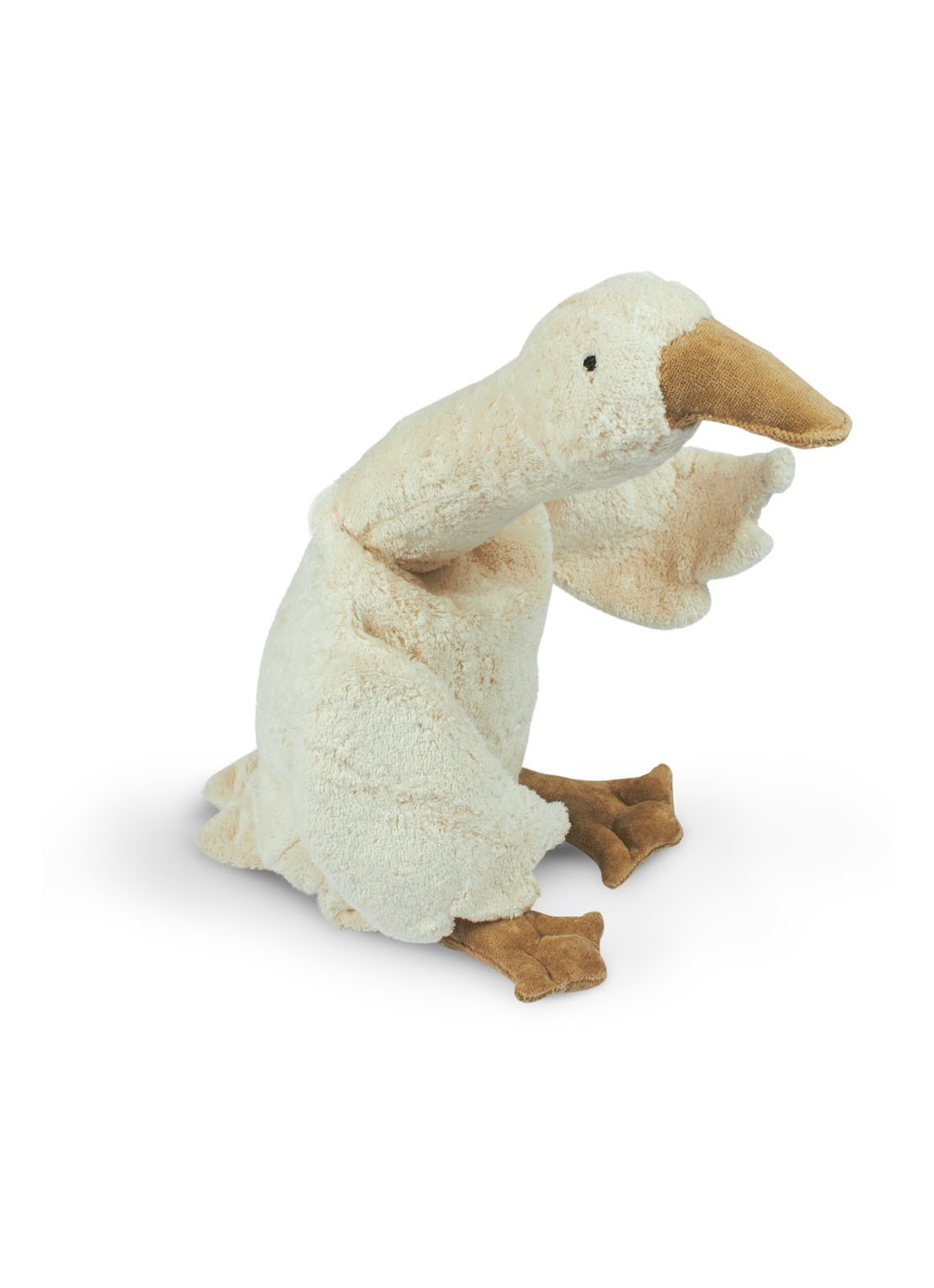 Senger Naturwelt Cuddly animal Goose large knuffel met warmtekussen 69 cm - detail gebroken wit