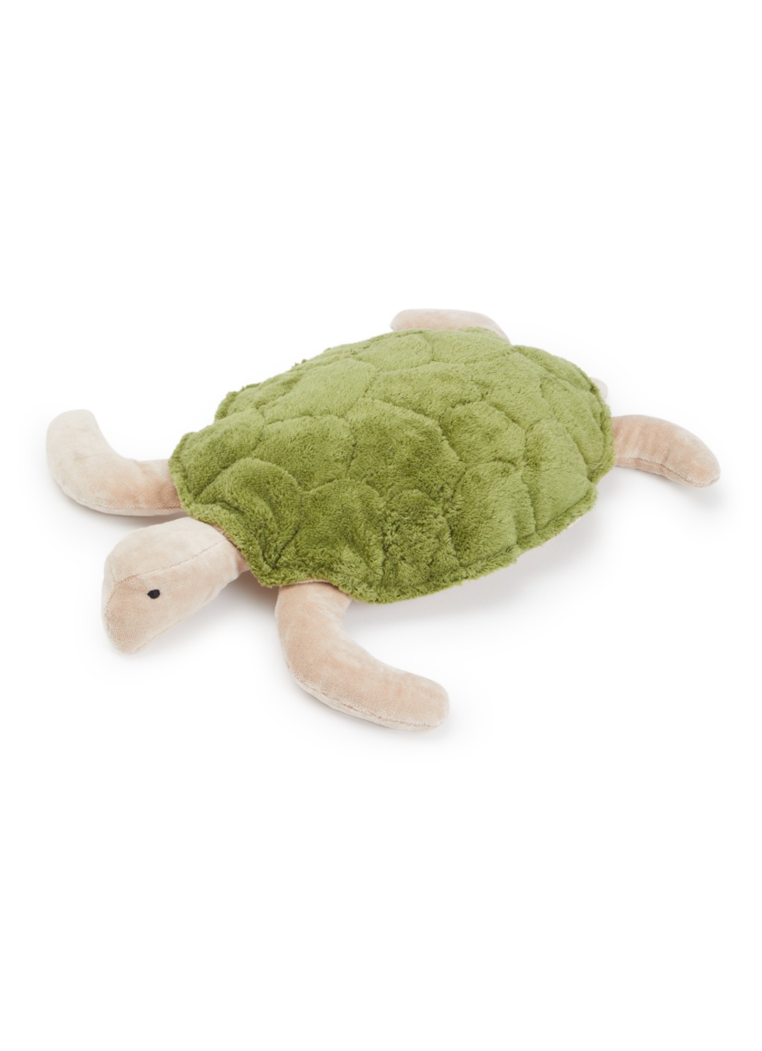 Senger Naturwelt Turtle Large knuffel met warmtekussen 52 cm - voorkant groen