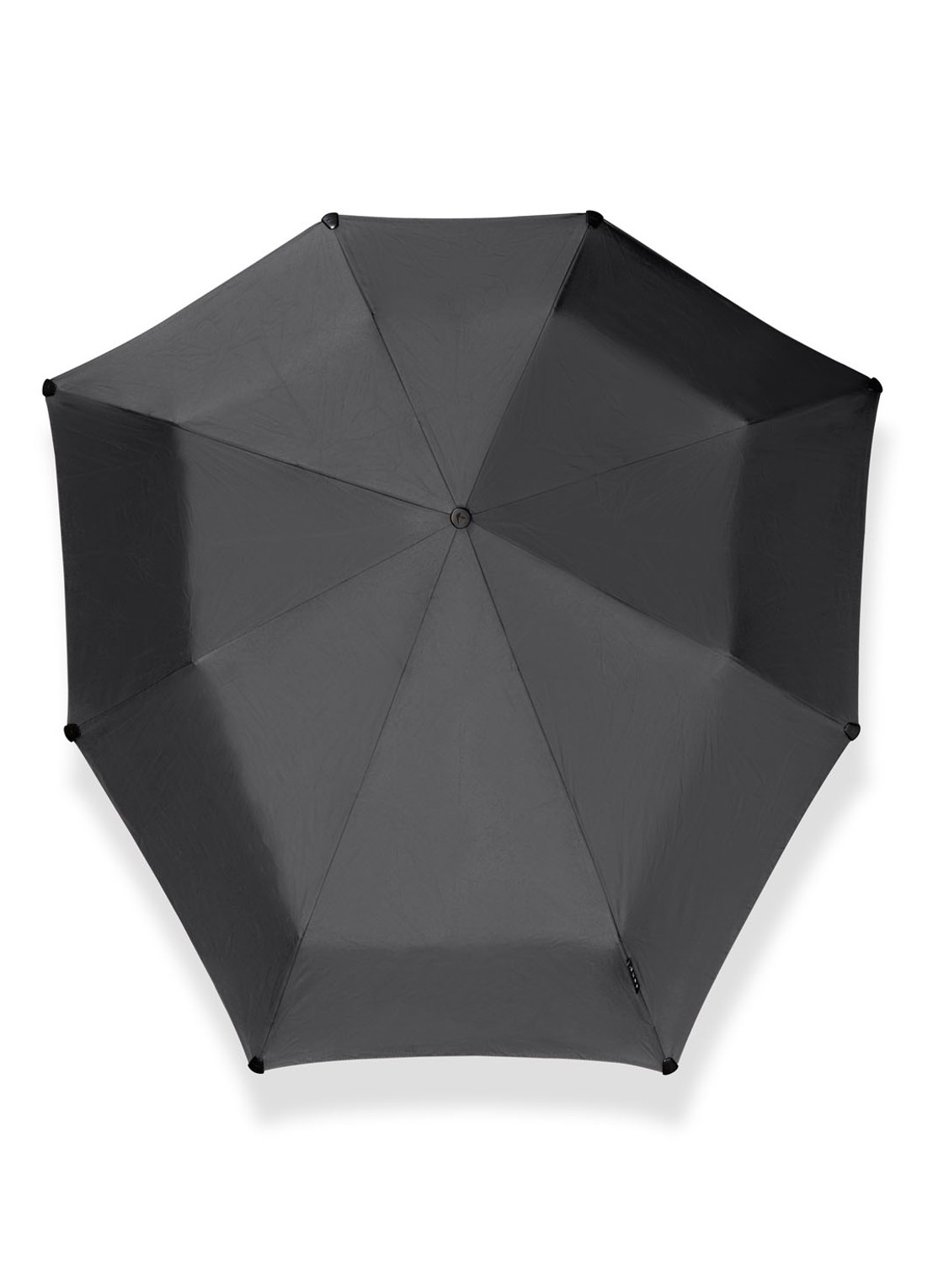 Senz Mini aerodynamische opvouwbare stormparaplu  - voorkant 5 zwart