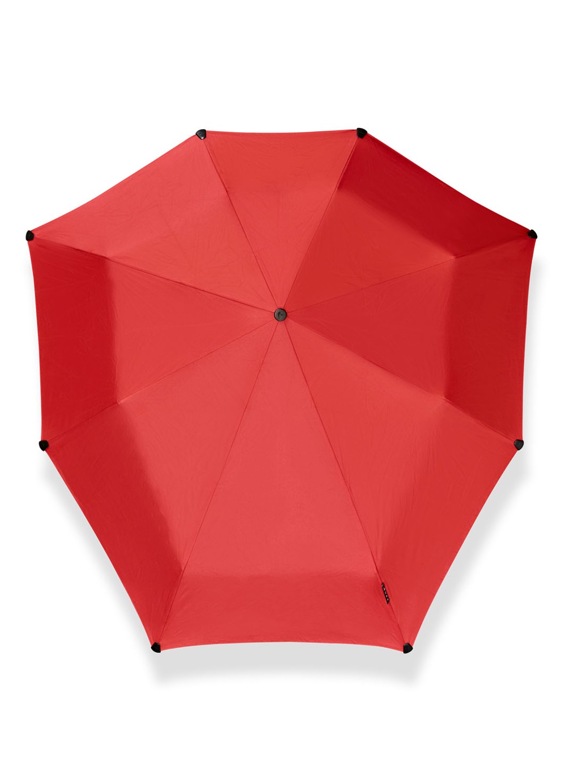 Senz Mini aerodynamische opvouwbare stormparaplu  - voorkant 5 steenrood