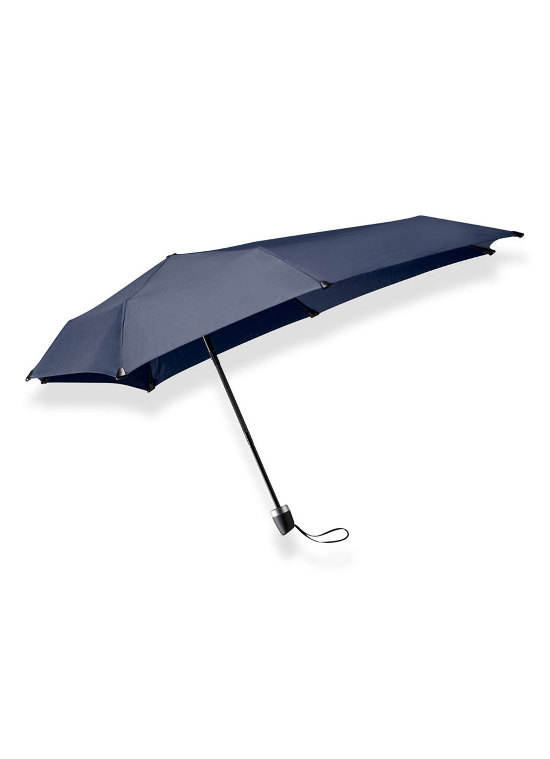 Senz Mini aerodynamische opvouwbare stormparaplu  - voorkant donkerblauw
