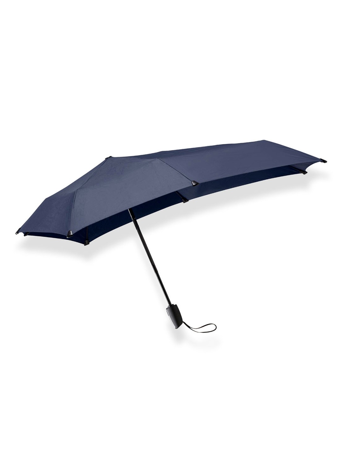 Senz Mini Automatic aerodynamische opvouwbare stormparaplu - voorkant 4 donkerblauw