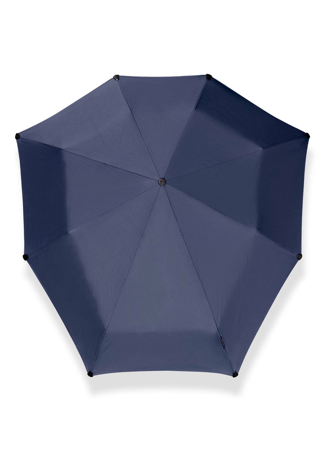 Senz Mini Automatic aerodynamische opvouwbare stormparaplu - voorkant 5 donkerblauw